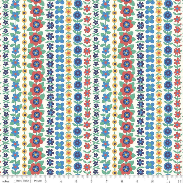 The Carnaby Collection by Liberty Fabrics - Bohemian Brights Soho Stripe C