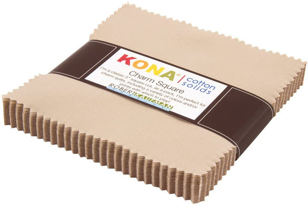 Kona Cotton 5" Charm Squares - Parchment