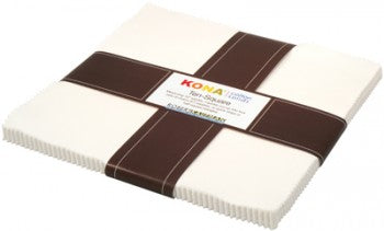 Kona Cotton 10" Squares - Snow