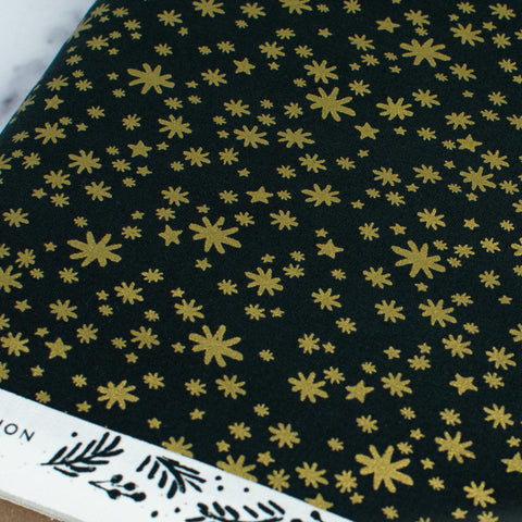 cotton-and-steel-holiday-classics-by-rifle-paper-co-starry-night-evergreen-metallic-rp607-ev1m