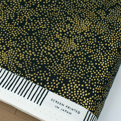cotton-and-steel-rifle-paper-co-basics-menagerie-champagne-evergreen-metallic-rp502-ev5m