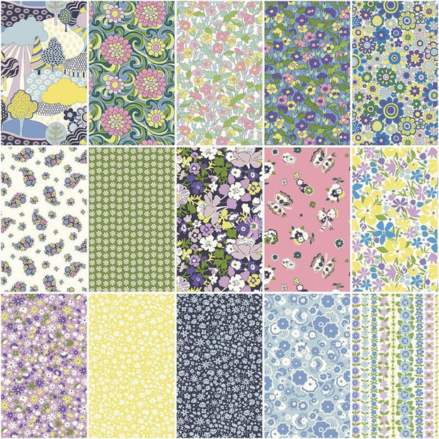 Liberty Fabrics The Carnaby Collection - Daydream - Factory Cut Fat Quarter Bundle
