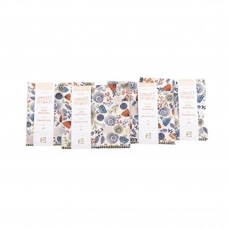 Summer in the Cotswolds Metallic by Jade Kosinski for RJR Fabrics - 5" X 5" Charm Square Pack