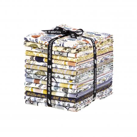Summer in the Cotswolds Metallic by Jade Kosinski for RJR Fabrics - Fat Quarter Bundle