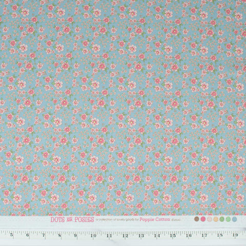 xpoppie-cotton-dots-and-posies-blue-mini-fleurs-dp20414