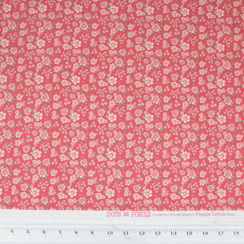 Dots and Posies - Dark Pink/Red Mini Fleurs