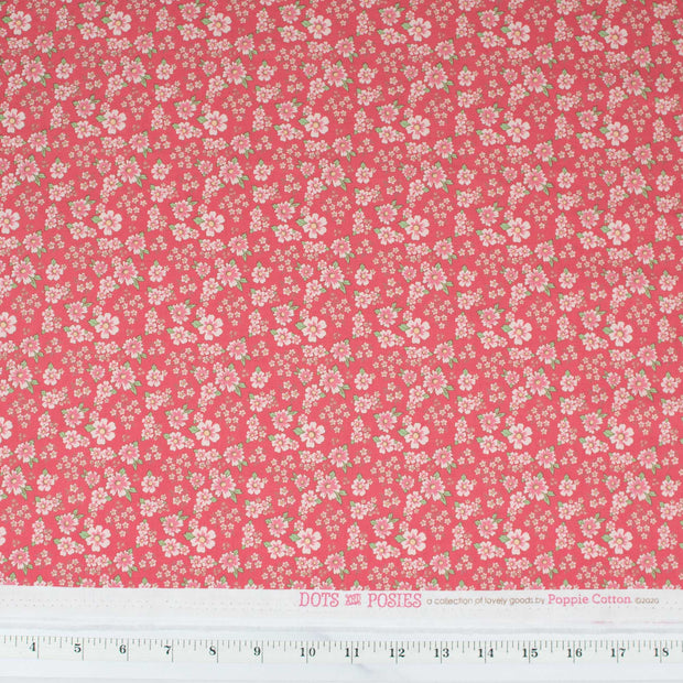 Dots and Posies - Dark Pink/Red Mini Fleurs