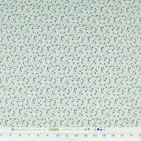 Ruru Bouquet - Florette - Tiny Blue Flowers on Cream