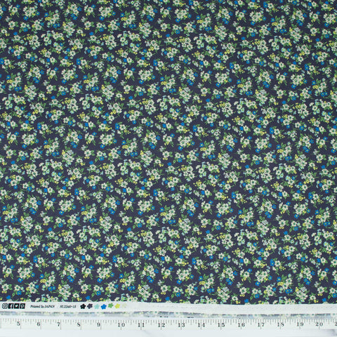 quilt-gate-ruru-bouquet-florette-small-floral-Blue-White-Yellow-Midnight-2340-15E