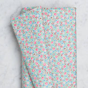 Yuwa: Deer and Tiny Florals on Aqua
