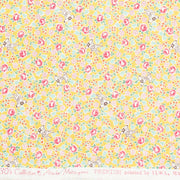 Yuwa: Deer and Tiny Florals on Yellow